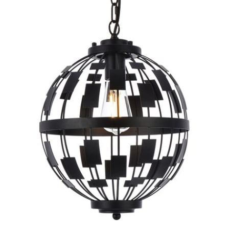 Elegant Lighting Levante 12" Wide Pendant Black