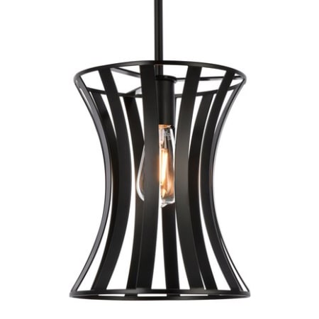Elegant Lighting Lily 10" Wide Mini Pendant Black