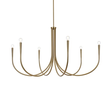 Elegant Lighting Layne 6 Light 50" Wide Taper Candle Style Chandelier Gold
