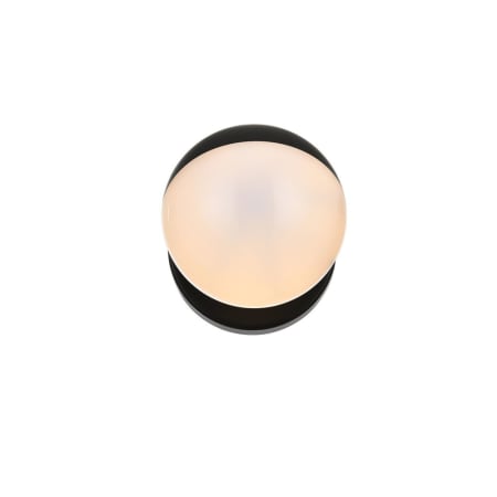 Elegant Lighting Majesty 5" Tall Bathroom Sconce Black / Frosted White