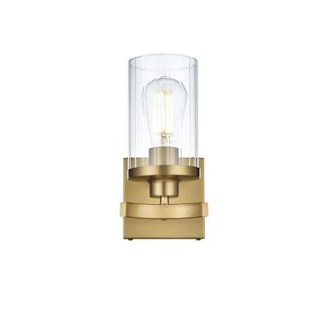 Elegant Lighting Thane 10" Tall Bathroom Sconce Satin Gold