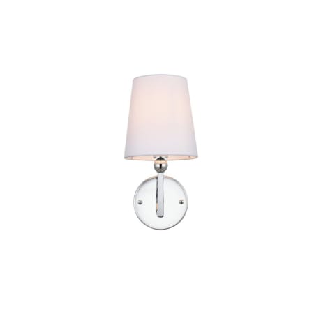 Elegant Lighting Senna 12" Tall Bathroom Sconce Chrome / Clear