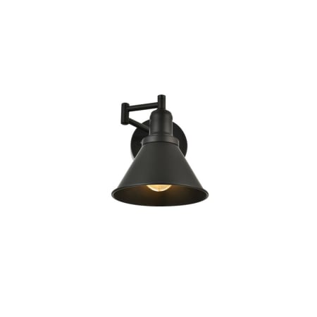Elegant Lighting Varden 8" Tall Bathroom Sconce Black