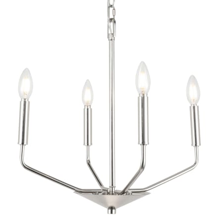 Elegant Lighting Enzo 4 Light 18" Wide Taper Candle Chandelier Chrome