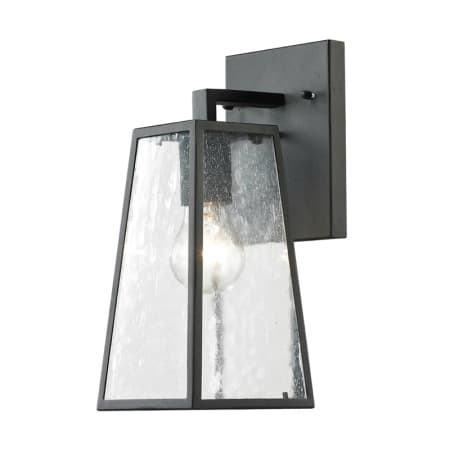Elegant Lighting 11-3/4" Tall Outdoor Wall Sconce with a Glass Shade Matte Black