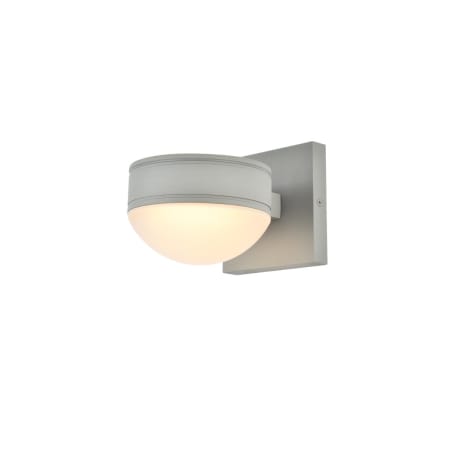 Elegant Lighting Raine 5" Tall LED Outdoor Wall Sconce - with Bowl Shade Silver