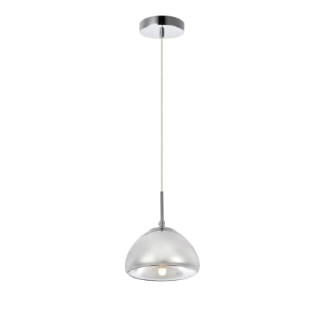 Elegant Lighting Reflection Single Light 7" Wide Mini Pendant with a Glass Shade Chrome