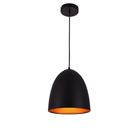Elegant Lighting Circa 10" Wide Pendant with an Aluminum Shade Black