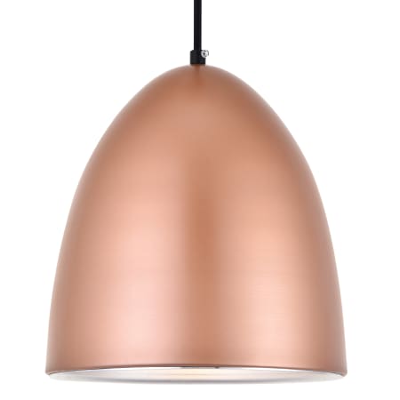 Elegant Lighting Circa 10" Wide Pendant with an Aluminum Shade Honey Gold