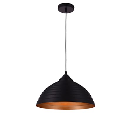 Elegant Lighting Circa 9-1/2" High Pendant with an Aluminum Shade Black