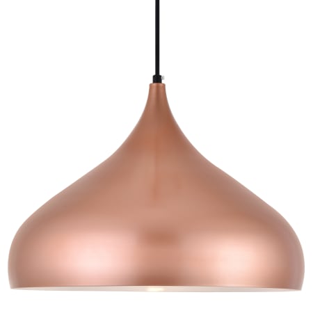 Elegant Lighting Circa 17" Wide Pendant with an Aluminum Shade Honey Gold