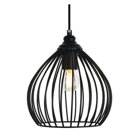 Elegant Lighting Sayer Single Light 7-7/8" Wide Mini Pendant with an Aluminum Shade Black