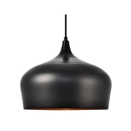 Elegant Lighting Nora 12" Wide Plug-In Pendant Black