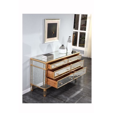 Elegant Lighting-MF1-1005-Lifestyle of Gold / Antique with drawers open