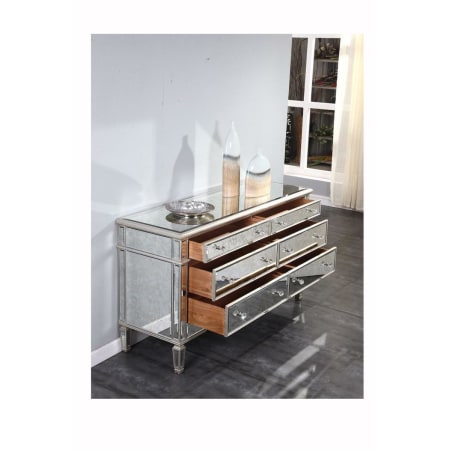 Elegant Lighting-MF1-1005-Lifestyle of Silver / Antique with drawers open