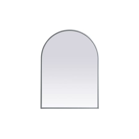 Elegant Lighting Ayra 22" W x 30" H Modern Arched Bathroom Wall Mirror Silver