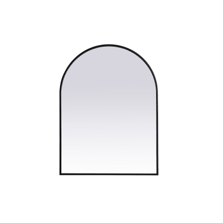 Elegant Lighting Ayra 27" W x 36" H Modern Arched Bathroom Wall Mirror Black