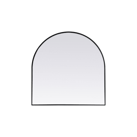 Elegant Lighting Ayra 36" Diameter Modern Arched Bathroom Wall Mirror Black