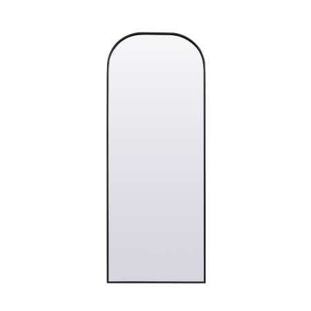 Elegant Lighting Blaire 28" W x 74" H Modern Arched Bathroom Wall Mirror Black