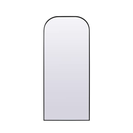 Elegant Lighting Blaire 32" W x 76" H Modern Arched Bathroom Wall Mirror Black