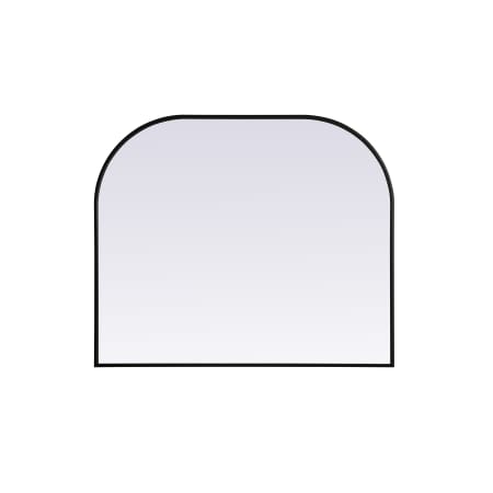 Elegant Lighting Blaire 40" W x 34" H Modern Arched Bathroom Wall Mirror Black