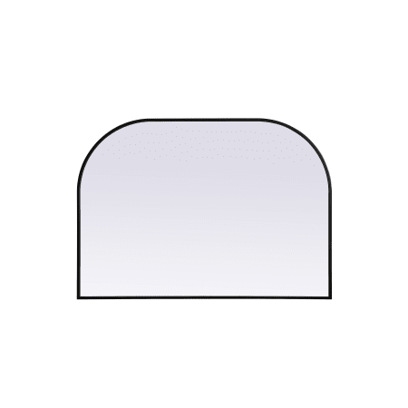 Elegant Lighting Blaire 42" W x 30" H Modern Arched Bathroom Wall Mirror Black