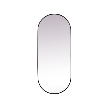 Elegant Lighting Asha 30" W x 72" H Oval Framed Bathroom Mirror Black