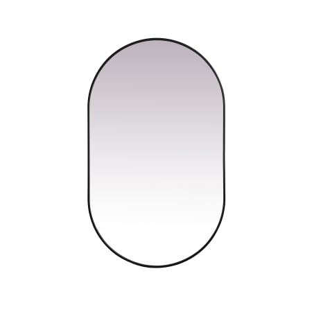 Elegant Lighting Asha 36" W x 60" H Oval Framed Bathroom Mirror Black