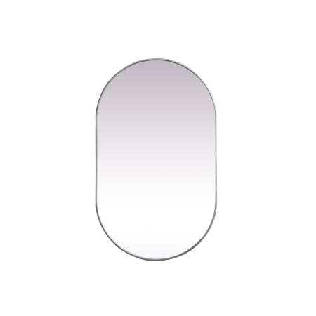 Elegant Lighting Asha 36" W x 60" H Oval Framed Bathroom Mirror Silver
