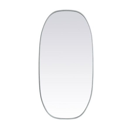 Elegant Lighting Brynn 24" W x 48" H Oval Framed Bathroom Mirror Silver
