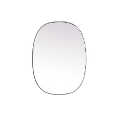 Elegant Lighting Brynn 27" W x 36" H Modern Oval Bathroom Wall Mirror Silver