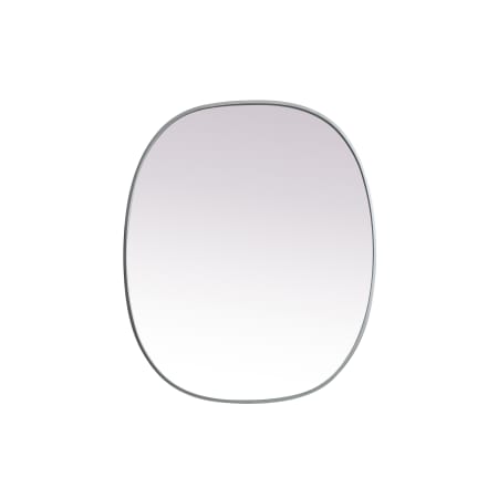 Elegant Lighting Brynn 30" W x 36" H Modern Oval Bathroom Wall Mirror Silver