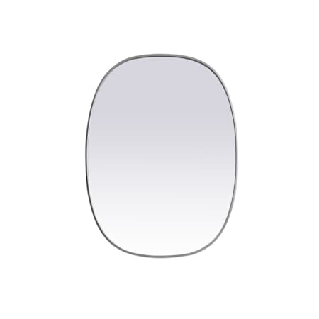 Elegant Lighting Brynn 30" W x 40" H Modern Oval Bathroom Wall Mirror Silver