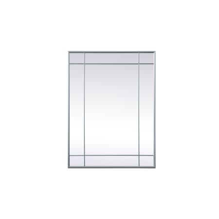 Elegant Lighting Viola 30" W x 40" H Rectangular Framed Bathroom Mirror Silver