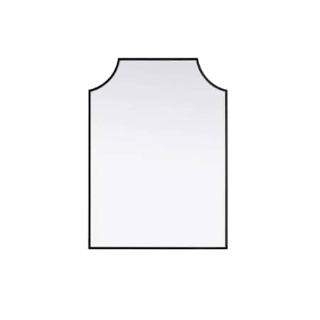 Elegant Lighting Everleigh 22"W x 30"H Rectangular Flat Iron Framed Vertical Accent Mirror Black