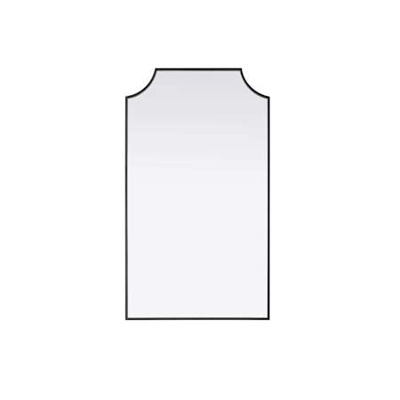 Elegant Lighting Everleigh 24"W x 42"H Rectangular Flat Iron Framed Vertical Accent Mirror Black