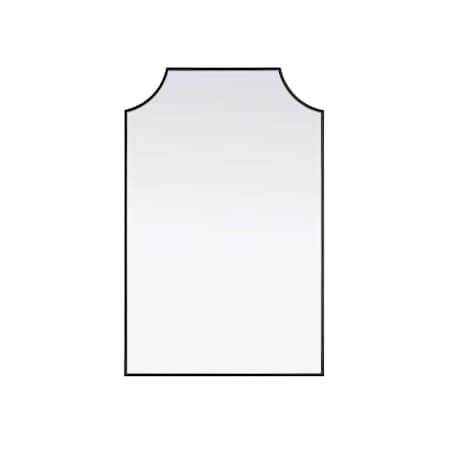 Elegant Lighting Everleigh 27"W x 42"H Rectangular Flat Iron Framed Vertical Accent Mirror Black