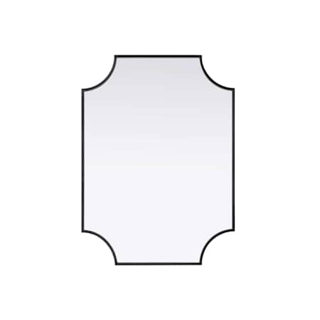Elegant Lighting Everleigh 22"W x 30"H Rectangular Flat Iron Framed Accent Mirror Black