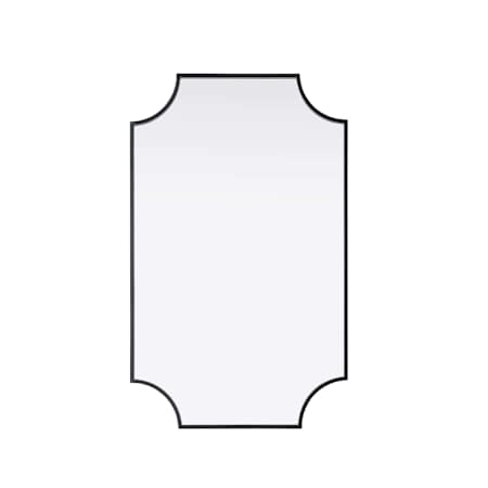 Elegant Lighting Everleigh 22"W x 36"H Rectangular Flat Iron Framed Accent Mirror Black