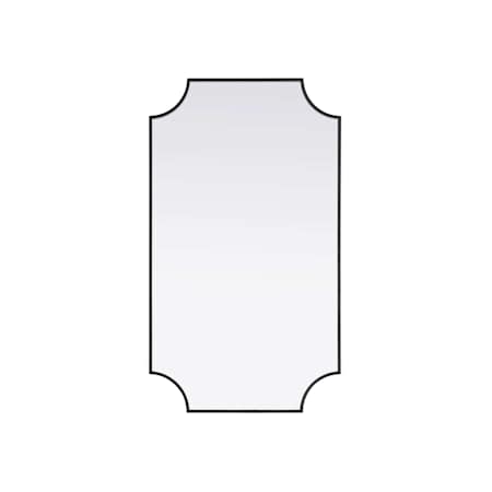 Elegant Lighting Everleigh 24"W x 42"H Rectangular Flat Iron Framed Accent Mirror Black