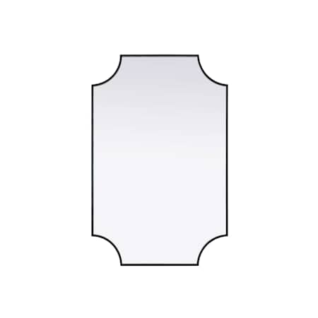 Elegant Lighting Everleigh 27"W x 42"H Rectangular Flat Iron Framed Accent Mirror Black