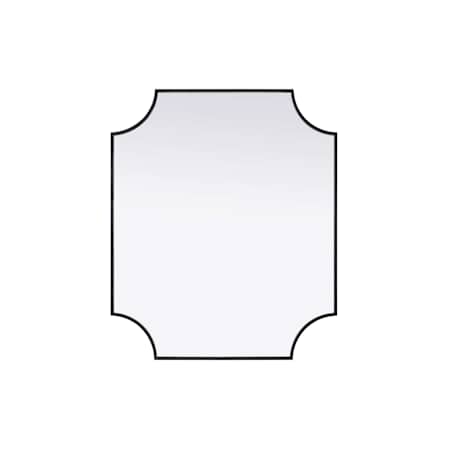 Elegant Lighting Everleigh 30"W x 36"H Rectangular Flat Iron Framed Accent Mirror Black