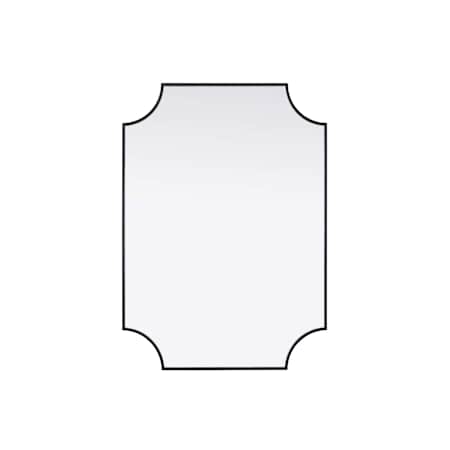 Elegant Lighting Everleigh 30"W x 42"H Rectangular Flat Iron Framed Accent Mirror Black