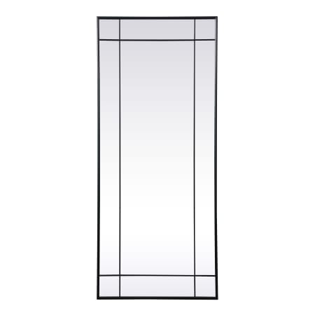 Elegant Lighting Viola 30" W x 70" H Rectangular Framed Bathroom Mirror Black