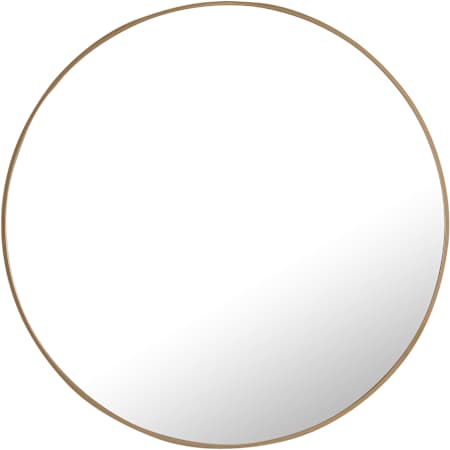 Elegant Lighting Vatinius 32" Diameter Circular Metal Framed Accent Mirror Brass