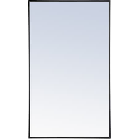 Elegant Lighting Vatinius 24" W x 40" H Rectangular Metal Framed Bathroom Mirror Black