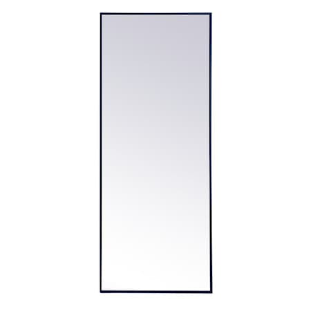 Elegant Lighting Vatinius 24" W x 60" H Rectangular Framed Bathroom Mirror Black