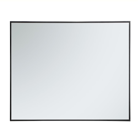 Elegant Lighting Elene 30" W x 36" H Contemporary Rectangular Metal Framed Bathroom Wall Mirror Black