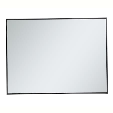 Elegant Lighting Elene 30" W x 40" H Contemporary Rectangular Metal Framed Bathroom Wall Mirror Black