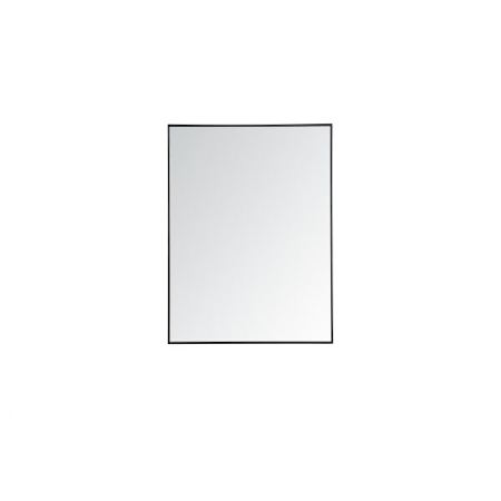 Elegant Lighting Vatinius 48" W x 36" H Traditional Rectangular Framed Bathroom Wall Mirror Black